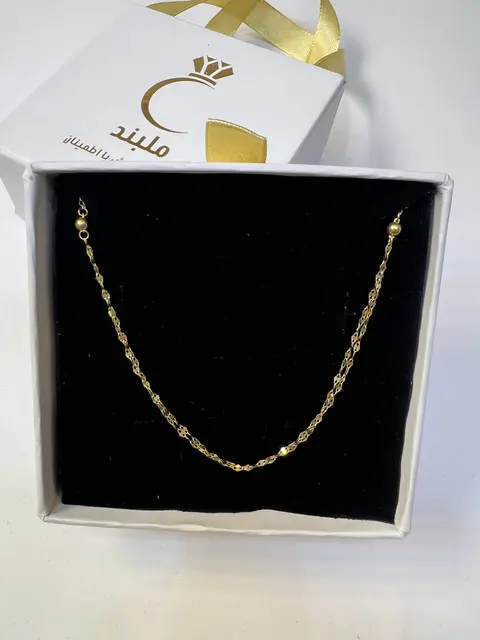 گردنبند طلا زنانه مدل پولکی، طلای 18عیار