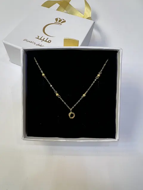 گردنبند طلا زنانه مدل گره، طلای 18عیار
