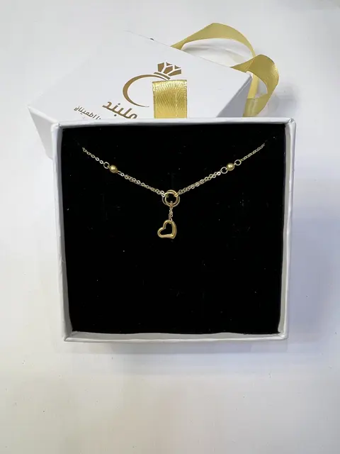 دستبند طلا زنانه مدل قلب، طلای 18 عیار