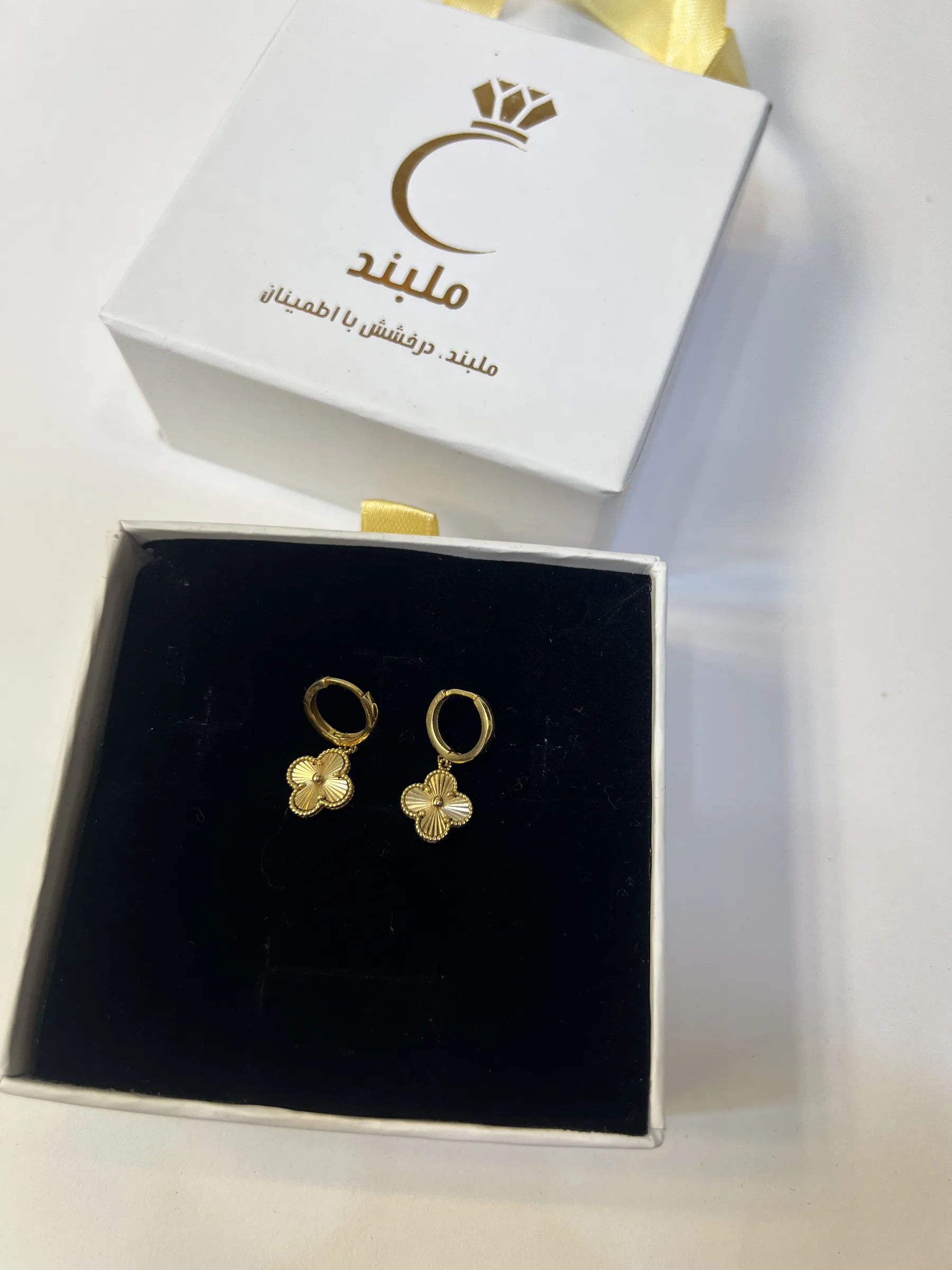 گوشواره طلا زنانه ونکلیف، طلای 18عیار بدون اجرت