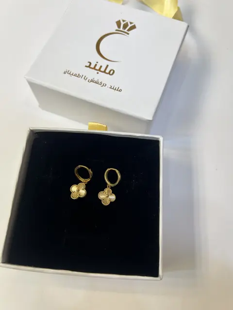 گوشواره طلا زنانه ونکلیف، طلای 18عیار بدون اجرت